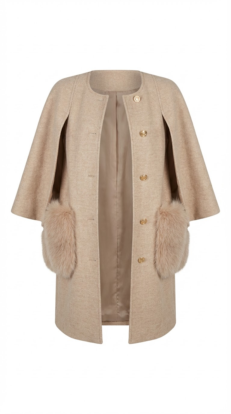 معطف بقصة واسعة قليلاً