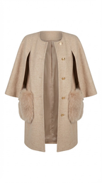 معطف بقصة واسعة قليلاً