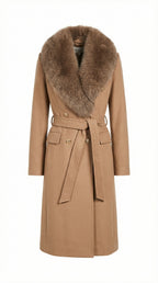 معطف فرو ذو تصميم نبيل